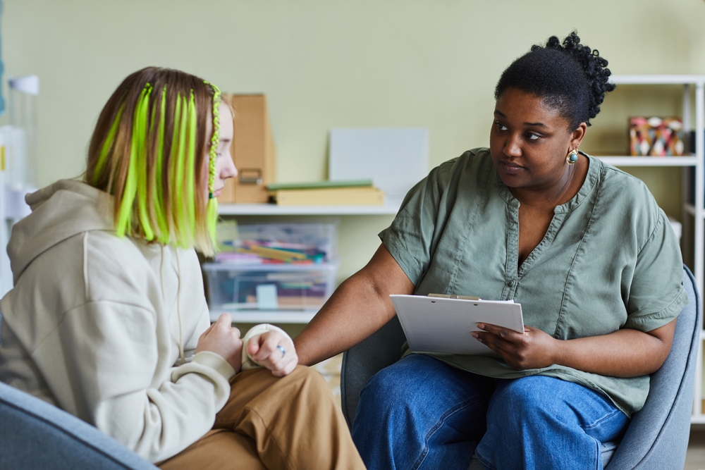 Adults in counseling session